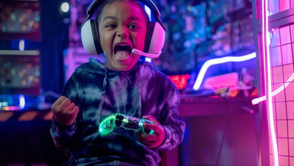playing video games
