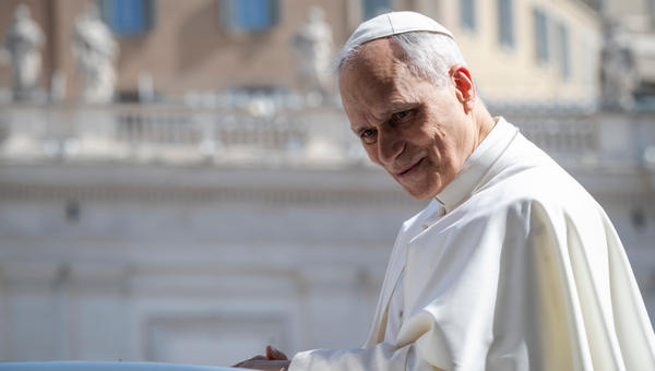 Pope Leo XIV during his weekly general audience in St. Peter's Square at the Vatican, on June 4, 2025.