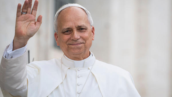 Pope Leo XIV during the Pentecost Vigil prayer in St. Peter's Square at the Vatican on June 7, 2025.