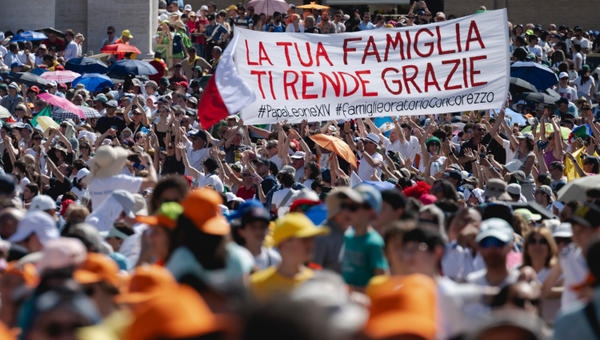 Pope Leo XIV celebrates the mass for the Jubilee of families, children, grandparents and the elderly, at St. Peter's square in the Vatican on June 1, 2025