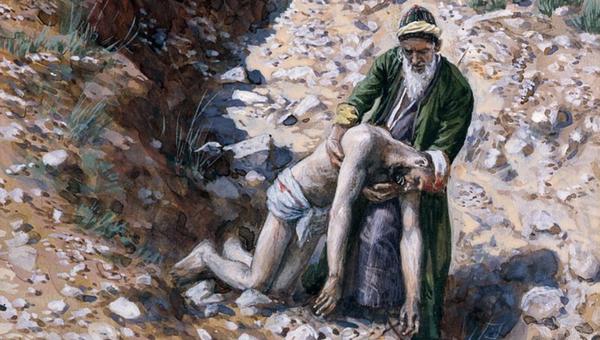 Bon samaritain, aquarelle de James Tissot