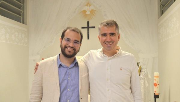 Eduardo Faria e padrinho de crisma