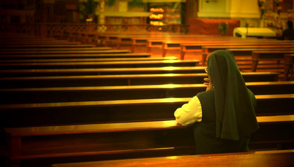 nun at church