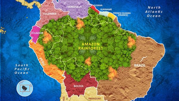 Amazonia region map