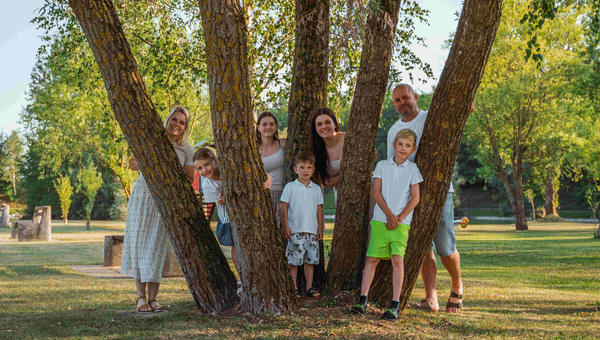 Family Strelec in the nature