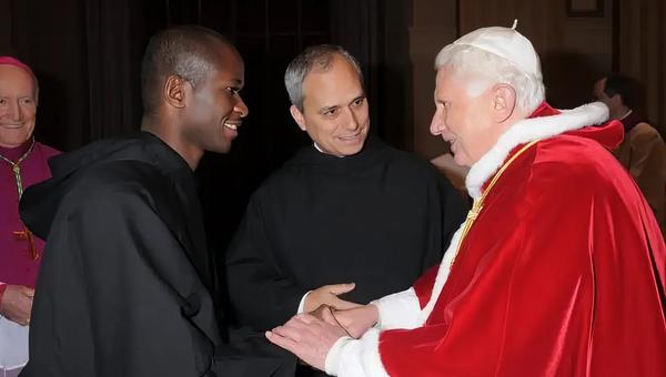 Fr. Daleng, Fr. Robert Francis Prevost, and Pope Benedict XVI in 2007