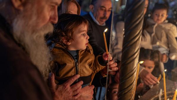 Christmas in Bethlehem, at the Church of the Nativity