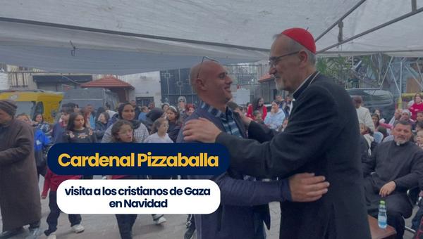 El Cardenal Pizzaballa, visita una parroquia previo a la Navidad.