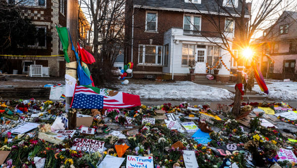 A memorial in Minneapolis