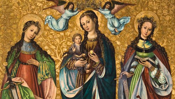 Conversation-sacree-Vierge-a-lenfant-avec-saintes-Felicite-et-Perpetue-anonyme1525-Varsovie