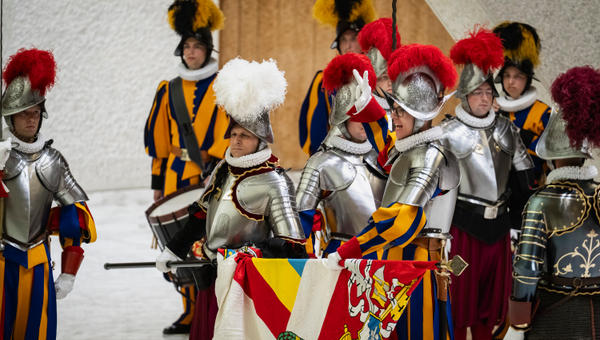 pope-leo-xiv-swearing-in ceremony-swiss-guard-vatican-may-6-2026