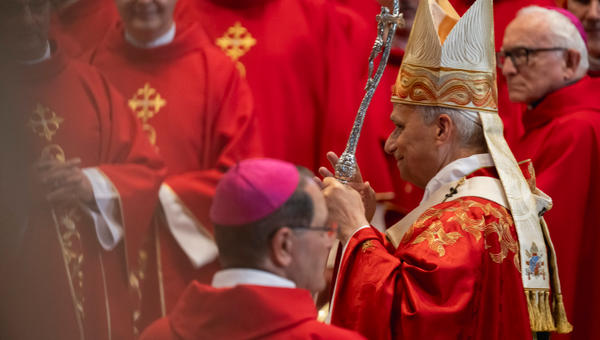 Pope Leo XIV leads a Holy Mass on the Solemnity of Saints Peter and Paul, Rome's patron saints, at St. Peter's Basilica in the Vatican, on June 29, 2026
