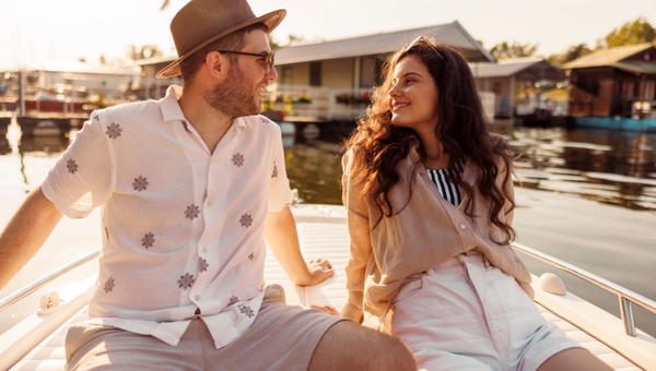 couple celebrating
