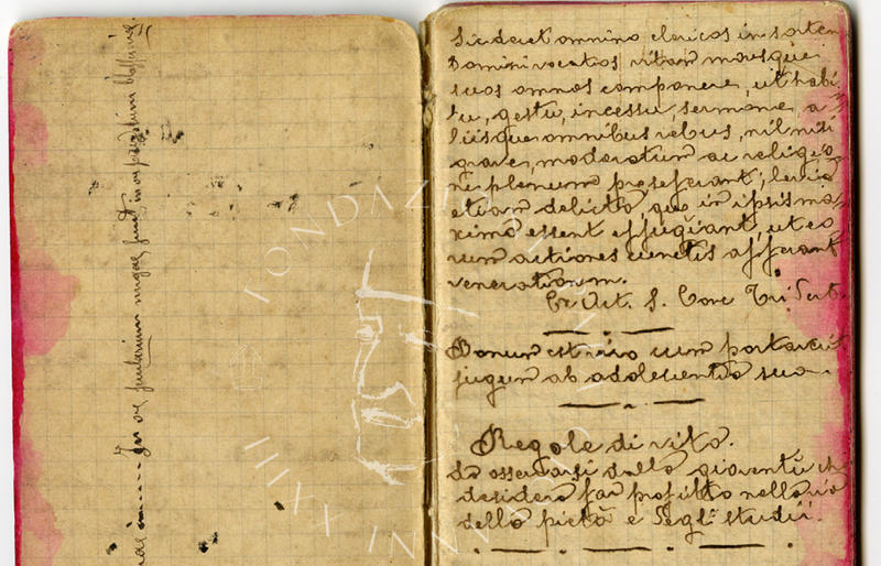 Manuscritos de Angelo Roncalli ©FundaciónJuanXXIII