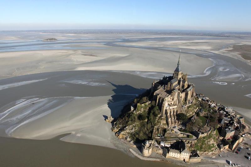 An aerial picture taken on February 2, 2