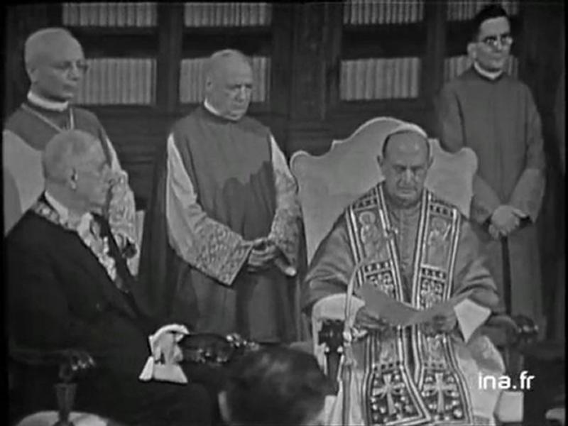 Charles de Gaulle rencontre Jean XXIII, le 31 mai 1967. © Dailymotion/ INA
