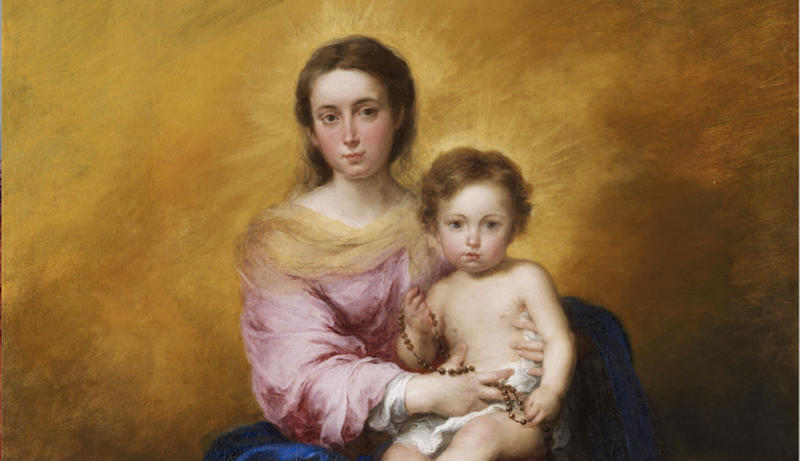 PEINTURE VIERGE À L'ENFANT