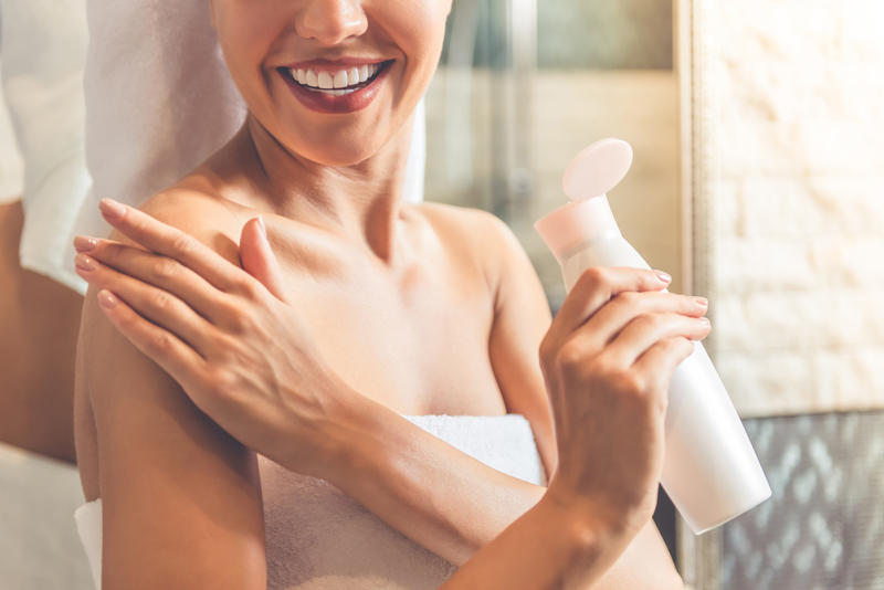 woman in bath towel