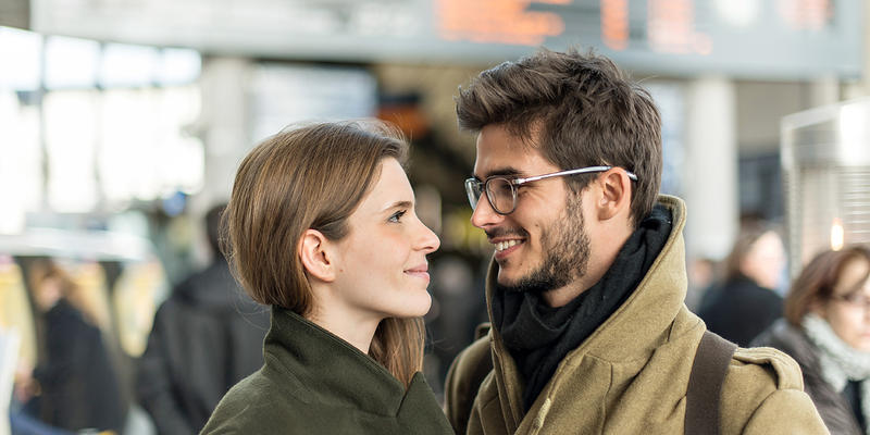 COUPLE AT AIRPORT