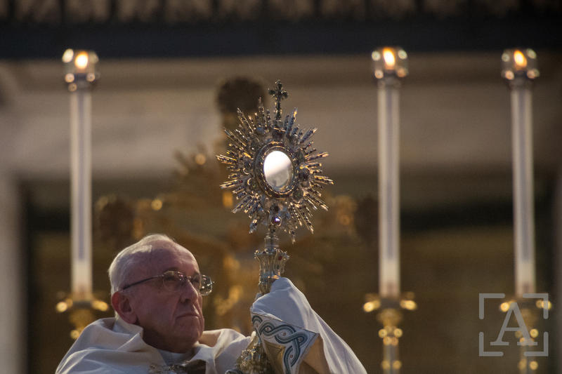 Pope Francis celebrates the Corpus Domini