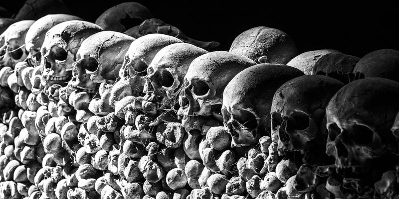 ANCIENT SKULLS,CATACOMBS, CHRISTIAN MARTYRS
