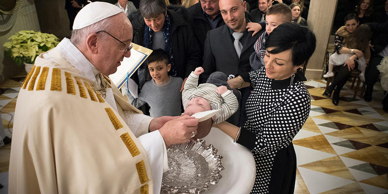 POPE FRANCIS,BAPTISM