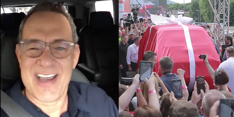 Tom Hanks i jego maluch