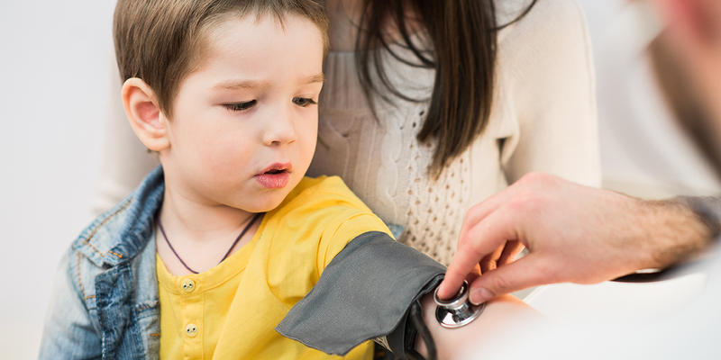 Boy Getting Blood Pressure Checked