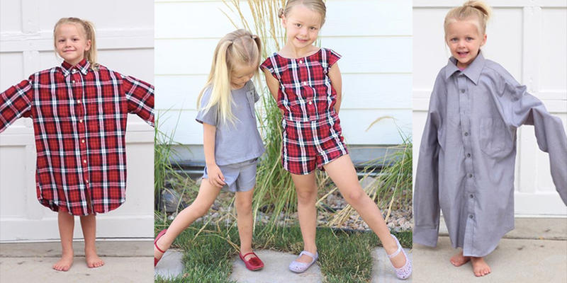 Dad's Old Clothes into Kids Clothes