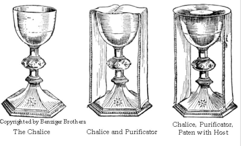 CHALICE,PURIFICATOR,PATEN