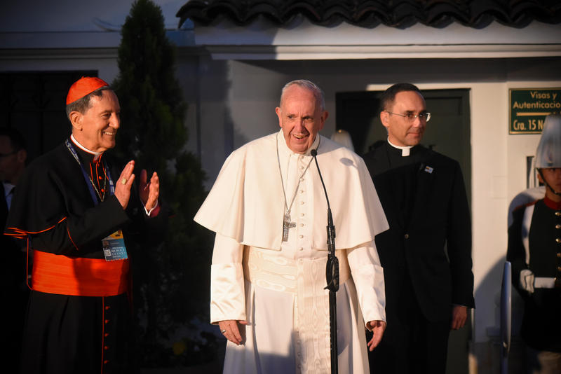 Pope Francis Arrives at the Nunciature in Bogota - Aleteia.org - Italiano POPE FRANCIS,COLOMBIA