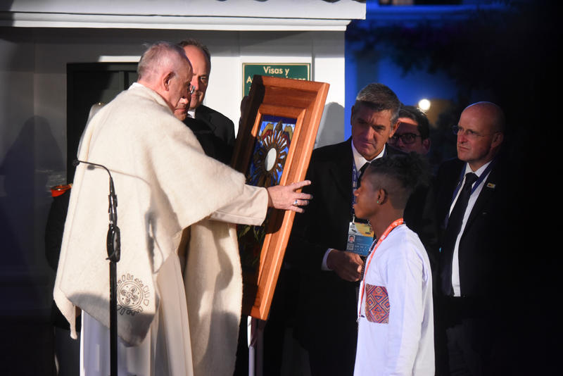 Pope Francis Arrives at the Nunciature in Bogota - Aleteia.org - Italiano POPE FRANCIS,COLOMBIA