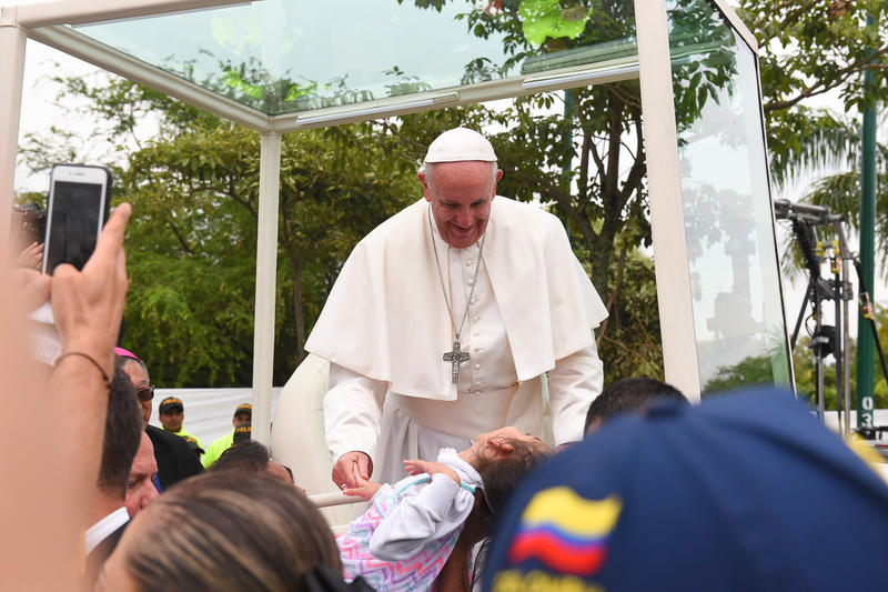 Pope Francis Arrives to Celebrate Mass in Villavincencio - Aleteia.org - Italiano VILLAVINCENCIO,POPE FRANCIS,COLOMBIA