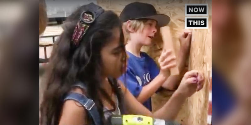 Children Building Houses
