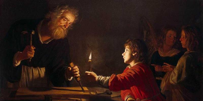 ST JOSEPH,THE WORKER CARPENTER, JESUS,CHILDHOOD OF CHRIST