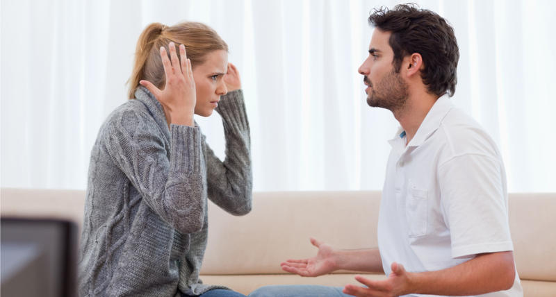 MAN AND WOMAN ANGRY