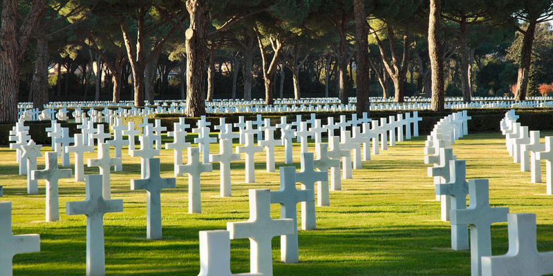 SICILY ROME AMERICA MILITARY CEMETERY