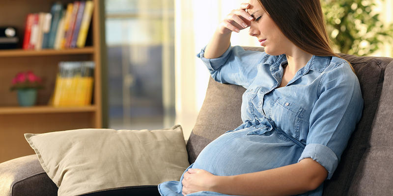 Upset Pregnant Woman