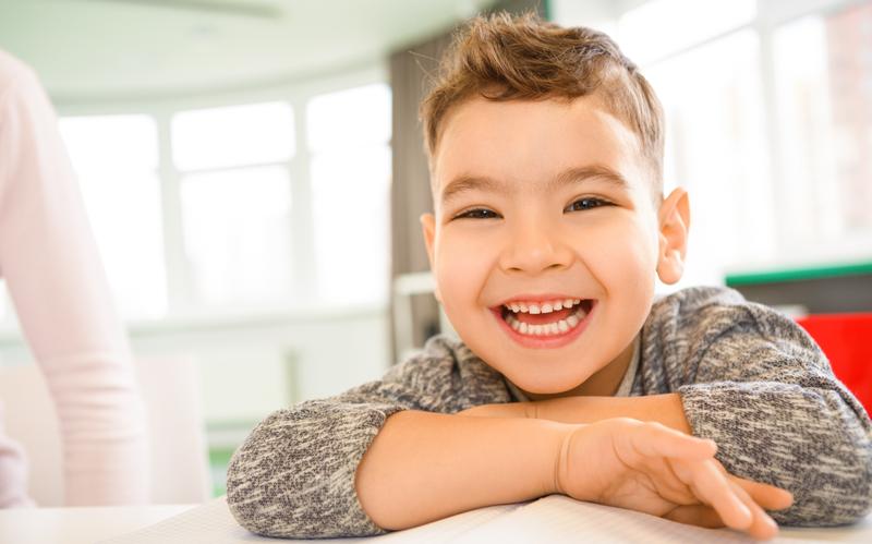 Little boy lauging