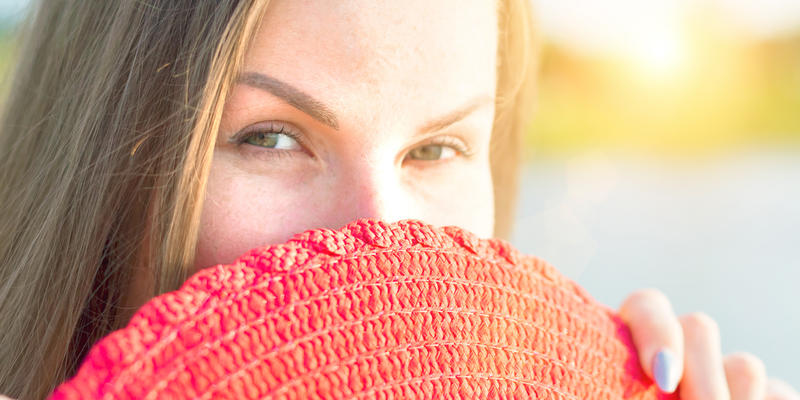 WOMAN HIDING