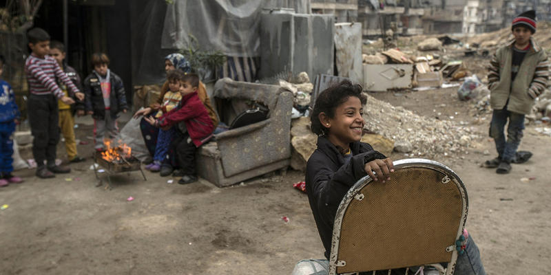 MIESZKAŃCY ALEPPO W SYRII