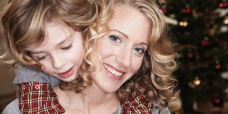 Mother and Child during Christmas