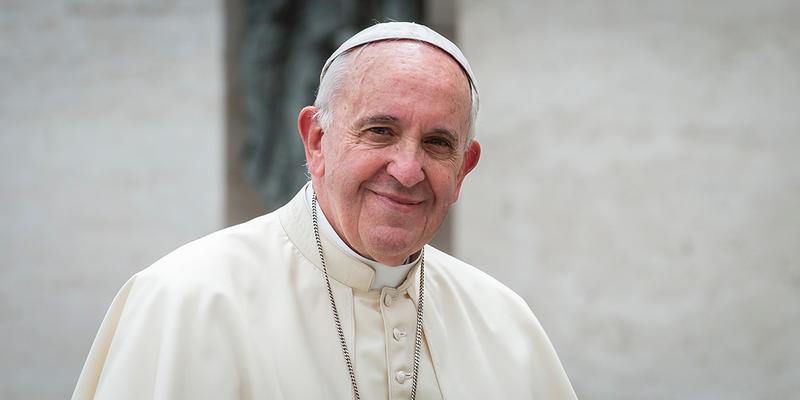 POPE FRANCIS AUDIENCE HAPPY