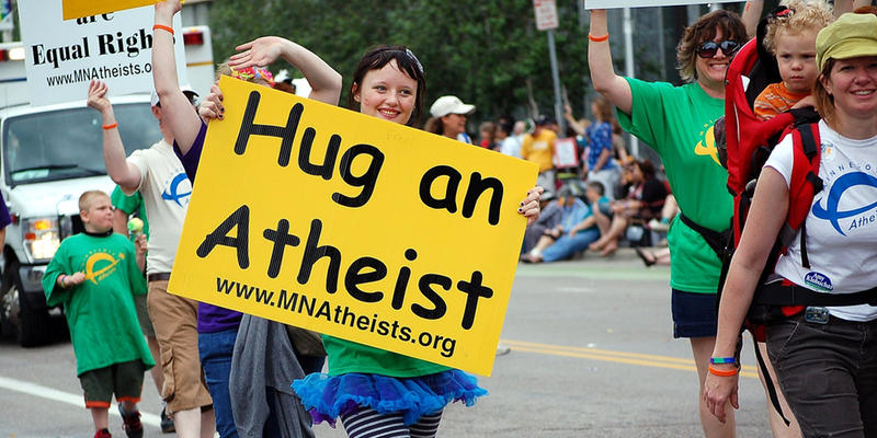 HUG AN ATHEIST,PROTEST