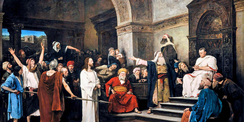 CHRIST,CROWD,PILATE