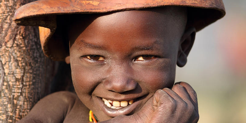 HAPPY AFRICAN LITTLE BOY