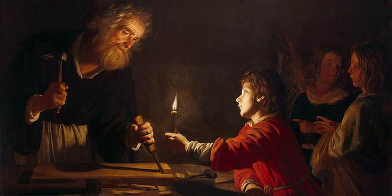 SAINT JOSEPH,CHILD,JESUS,CARPENTER