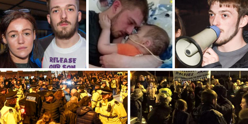 Alfie Evans protesto pais