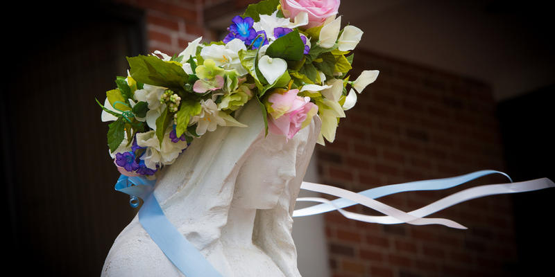 MARY,FLOWER,CROWN,MAY,CROWNING