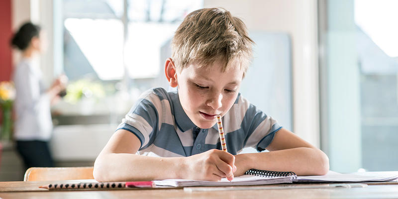 BOY DOING HOMEWORK